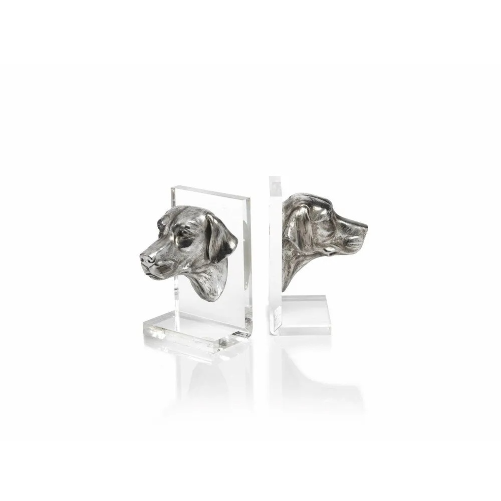 "Cadence" 6.5" Tall Bookend, Dog Head