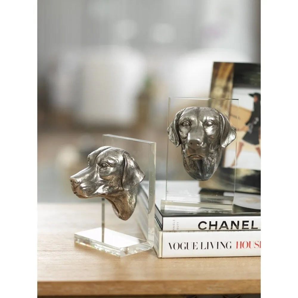 "Cadence" 6.5" Tall Bookend, Dog Head