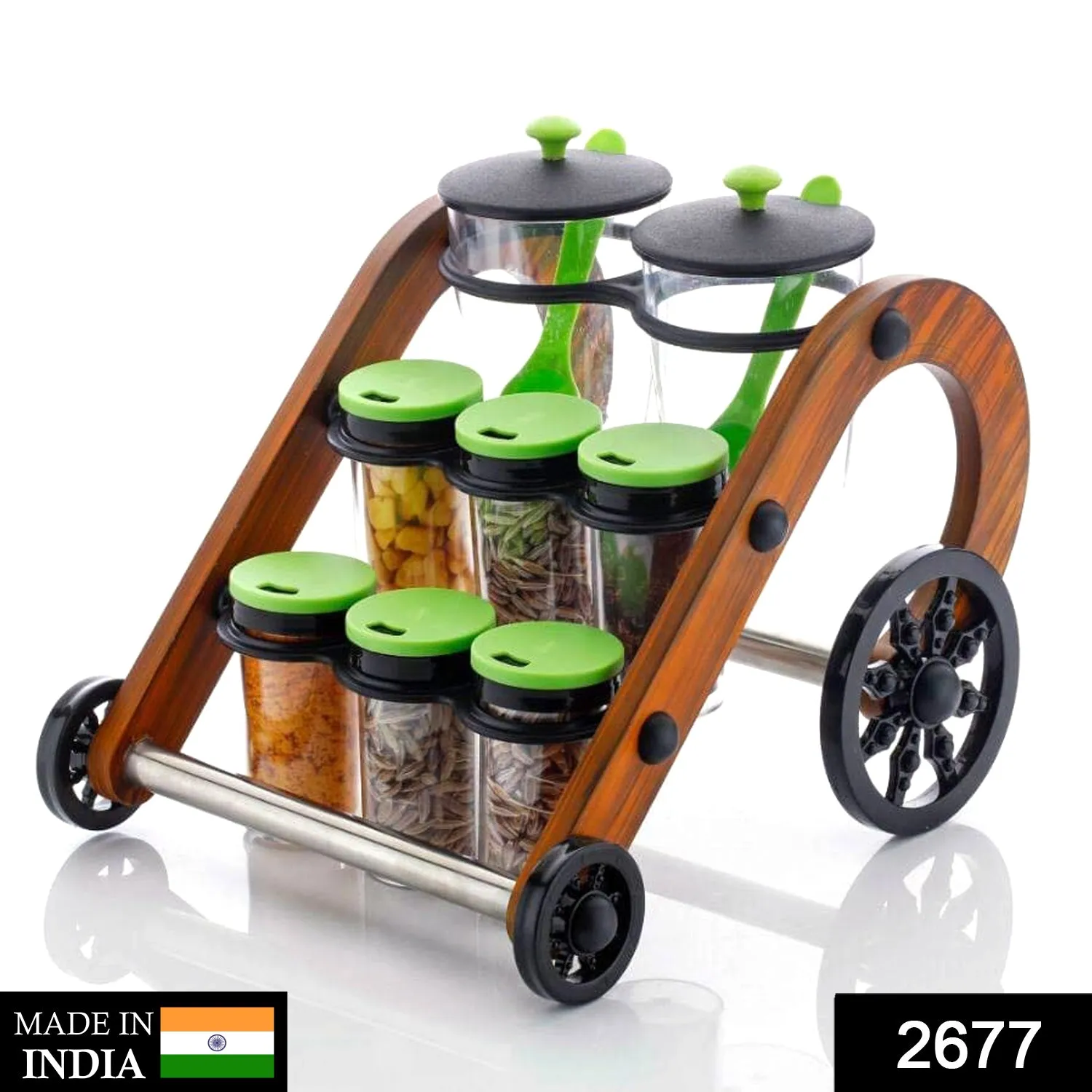 Rajwadi Spice Jar Stand and holder for supporting jars, bottles etc. including all kitchen purposes.