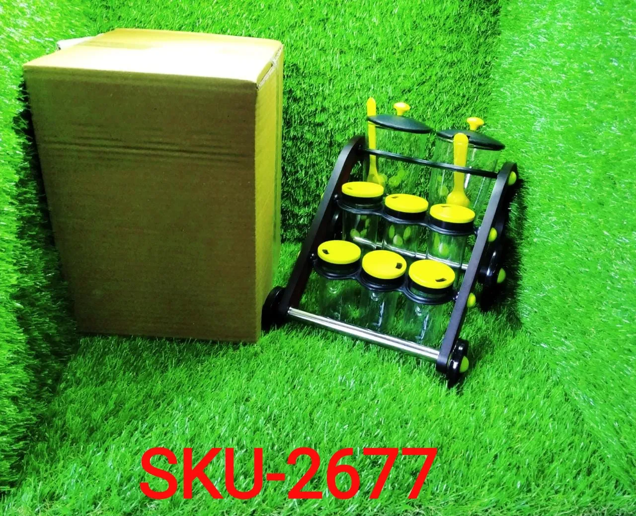 Rajwadi Spice Jar Stand and holder for supporting jars, bottles etc. including all kitchen purposes.