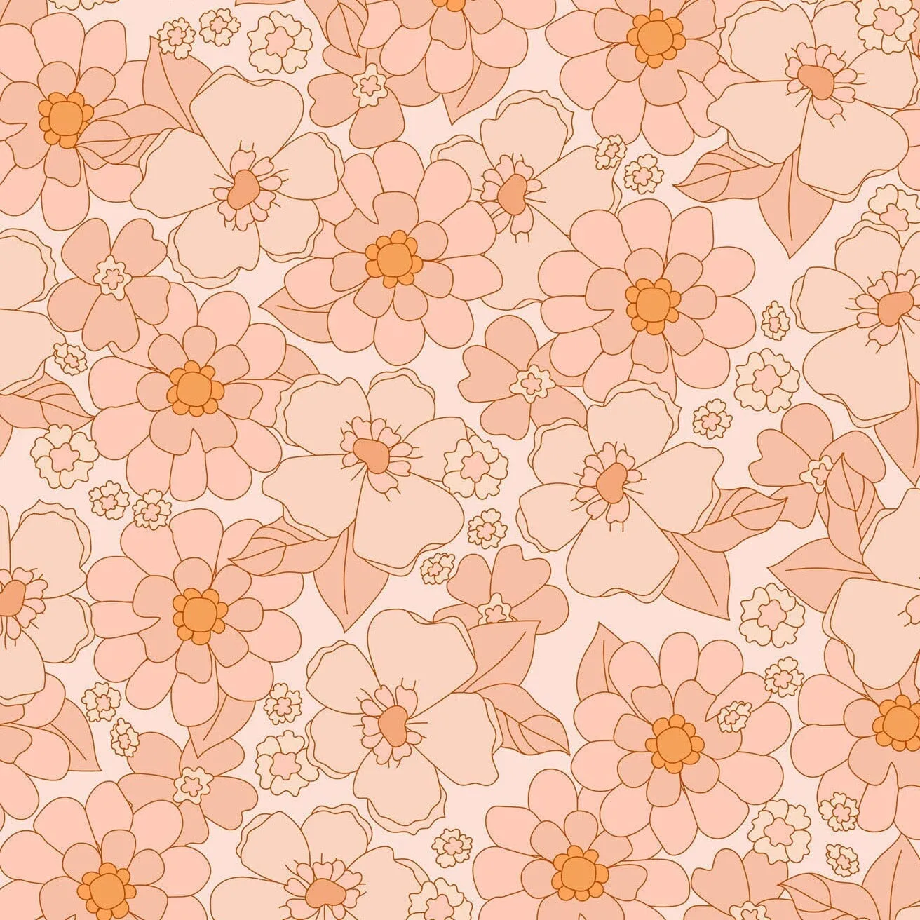 Retro Flowers Wallpaper