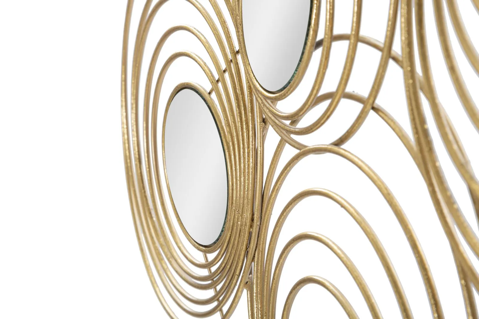 Round Golden Wall Mirrors (Modern Decor)