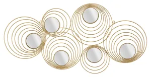 Round Golden Wall Mirrors (Modern Decor)
