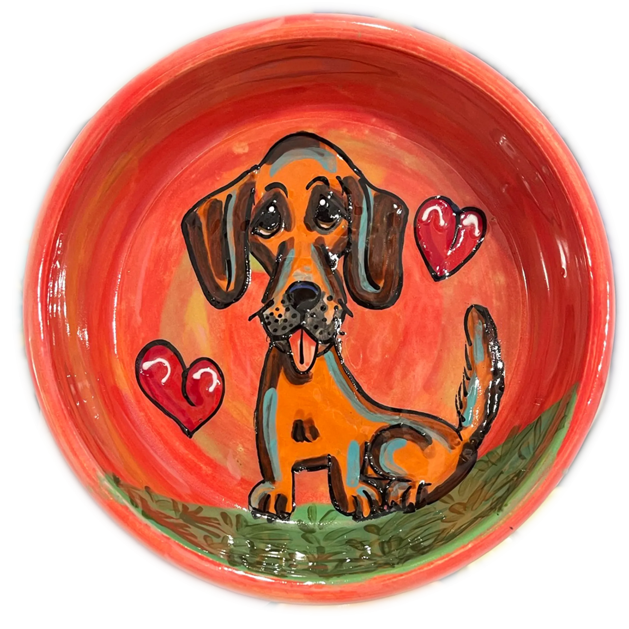 Spottin Dachshund | Ceramic Dog Bowl