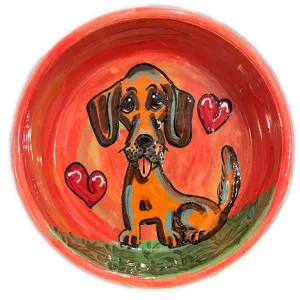 Spottin Dachshund | Ceramic Dog Bowl