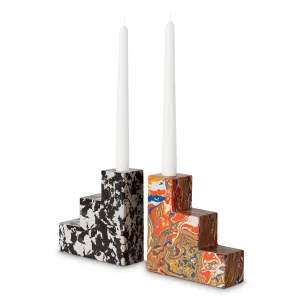 Swirl Stepped Bookends (Set of 2)