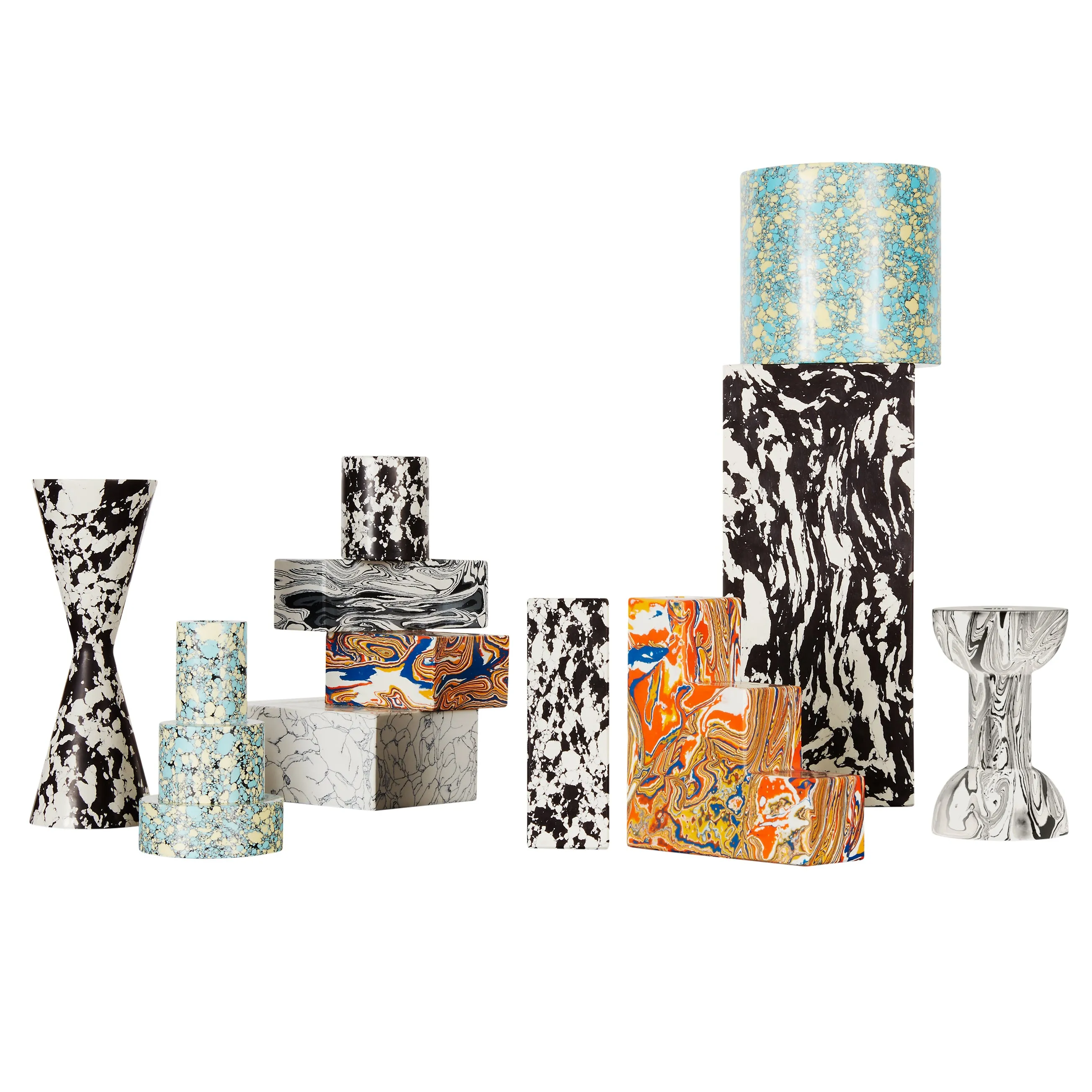 Swirl Stepped Bookends (Set of 2)