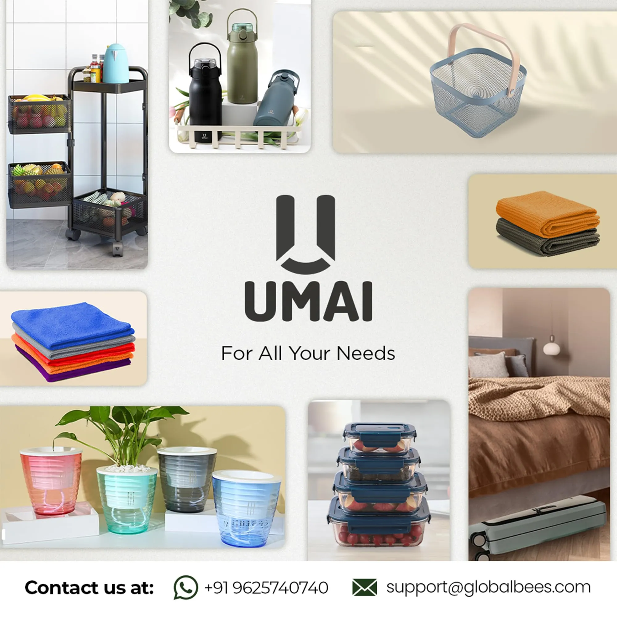 UMAI Ceramic Jars For Kitchen Storage With Ceramic Lid | Airtight Kitchen Containers Set | Kitchen Accessories Items | Multipurpose Jars For Pickles Dry Fruits Nuts Pulses | Pack of 3 | 700ml Each