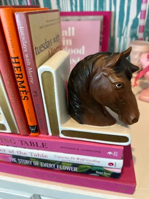 Vintage Bookends, Horses, Lefton Porcelain