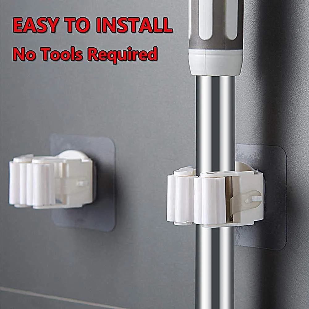 Wall Mounted Bathroom Mop Hooks