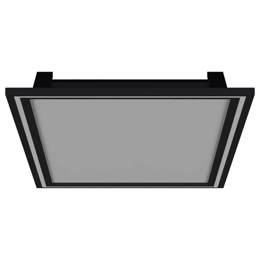 Windrose Full Length Floor Standing Tempered Mirror with LED Lighting Black